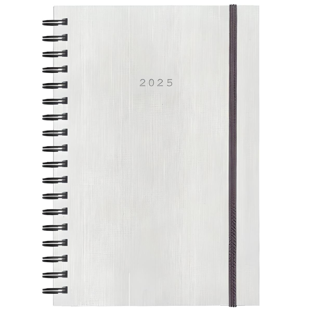 Next ημερολόγιο 2025 fabric plus ημερήσιο σπιράλ λευκό 17x25εκ.