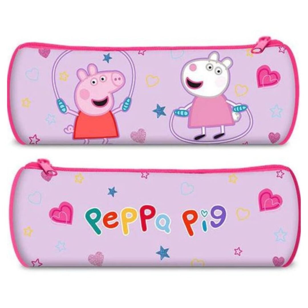 Σχολική κασετίνα βαρελάκι Kids Licensing - Peppa Pig, με 1 φερμουάρ