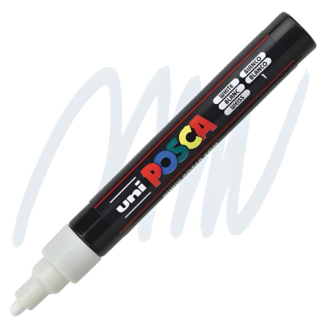 Μαρκαδόρος Posca 2.5mm Medium PC-5M - White