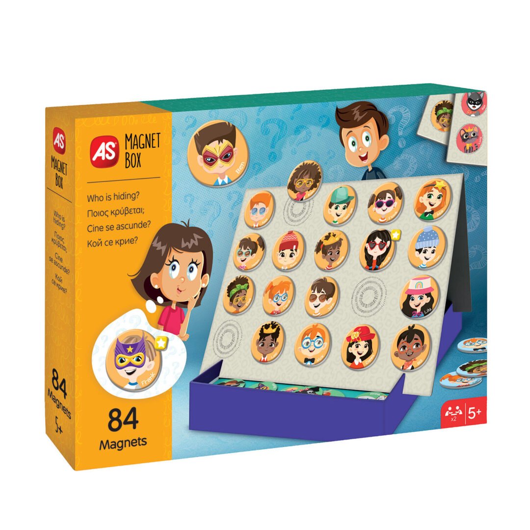 AS Magnet Box Ποιος Κρύβεται? 84 Εκπαιδευτικοί Χάρτινοι Μαγνήτες Για 5+ Χρονών