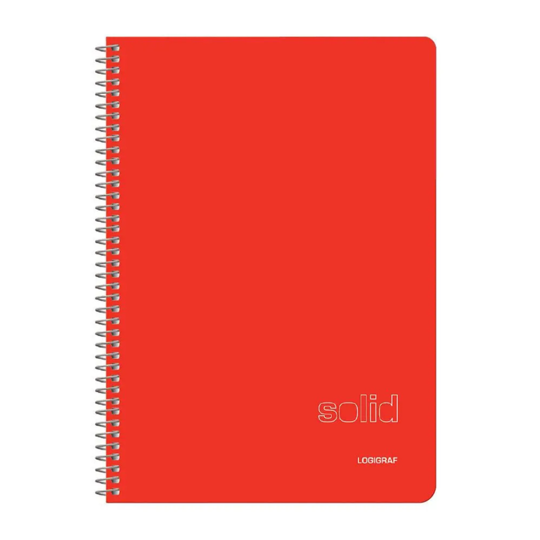 SOLID Τετράδιο Σπιράλ Wirelock Α4/21Χ29 Πορτοκαλί 3 ΘΕΜΑΤΑ