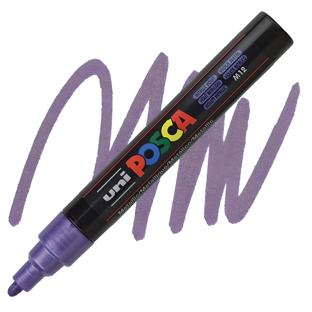 Μαρκαδόρος Posca 2.5mm Medium PC-5M - Metallic Violet