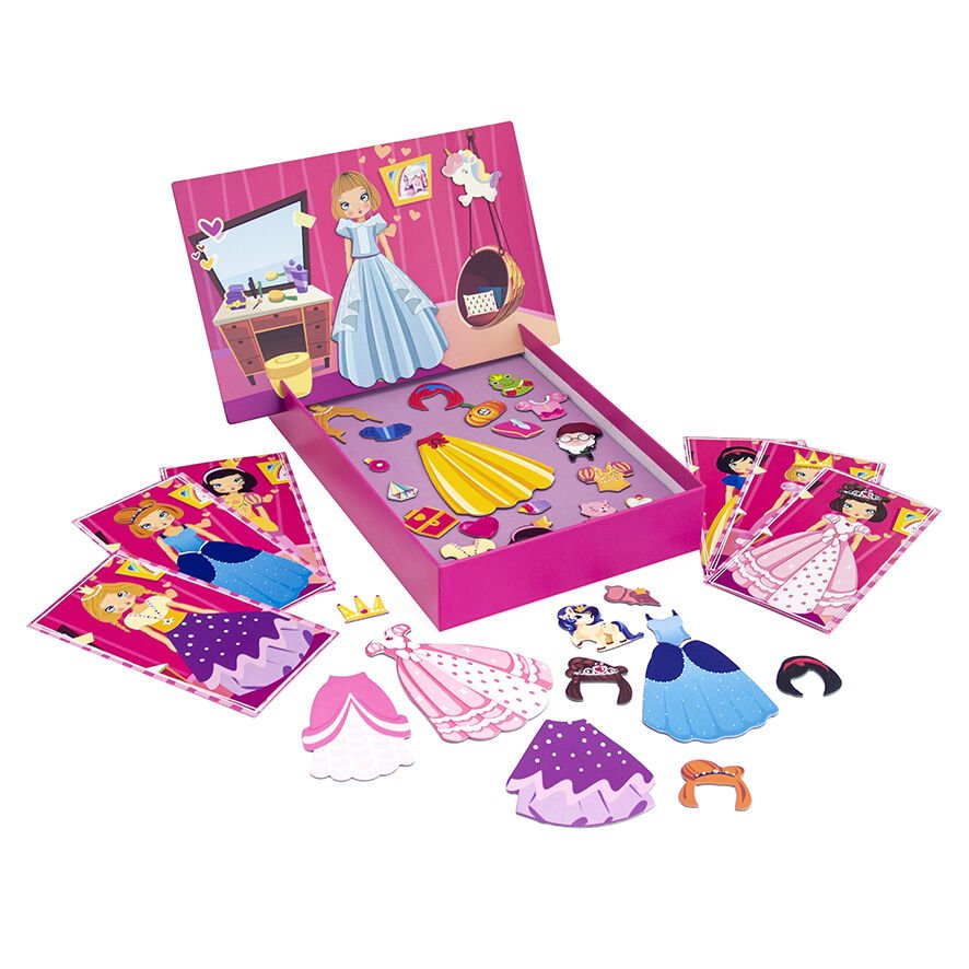 AS Magnet Box Πριγκίπισσες Dress Up Mix And Match 34 Εκπαιδευτικοί Χάρτινοι Μαγνήτες Για 3+ Χρονών - Image 2