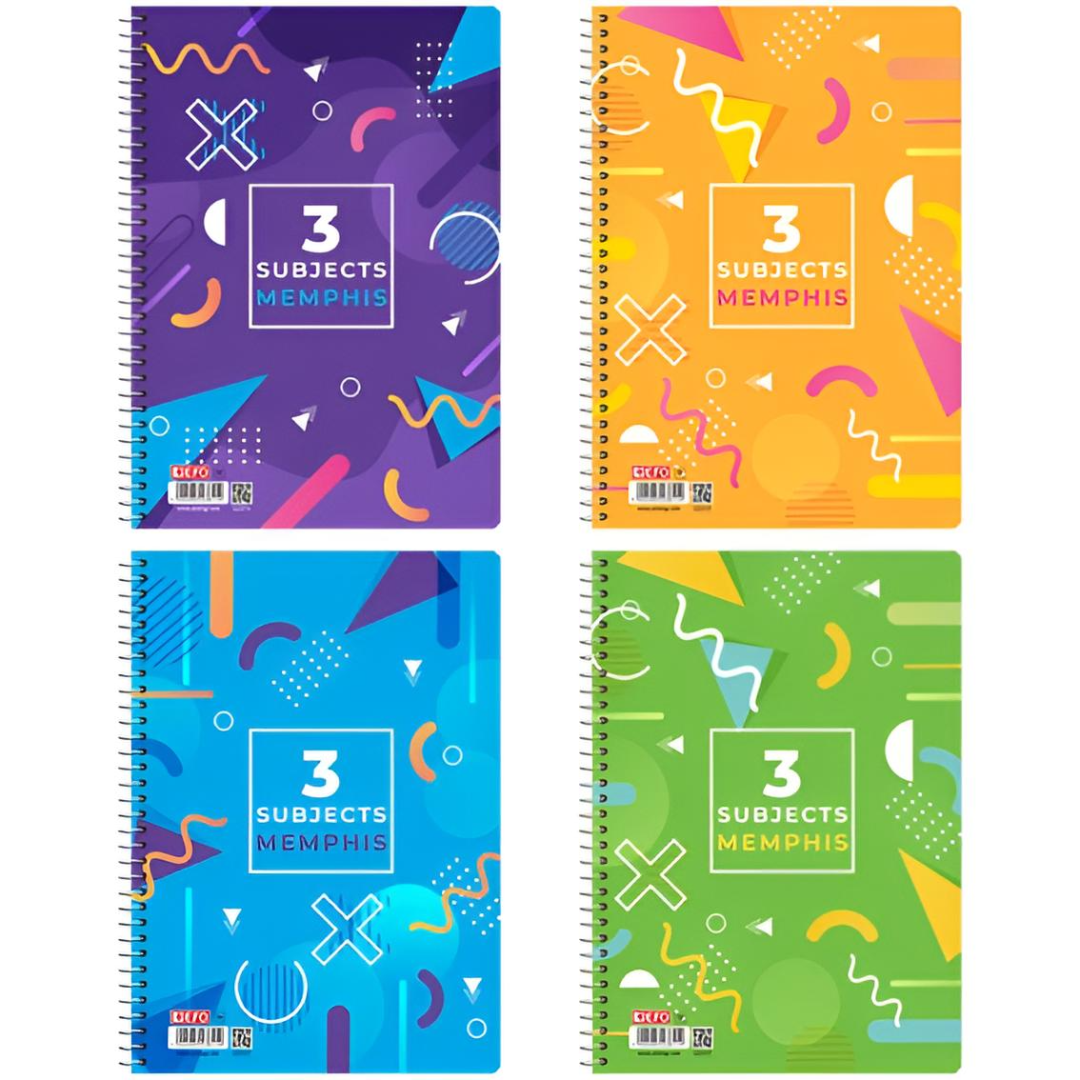 Τετράδιο Θεμάτων Memphis 17x24 3 Θέματα
