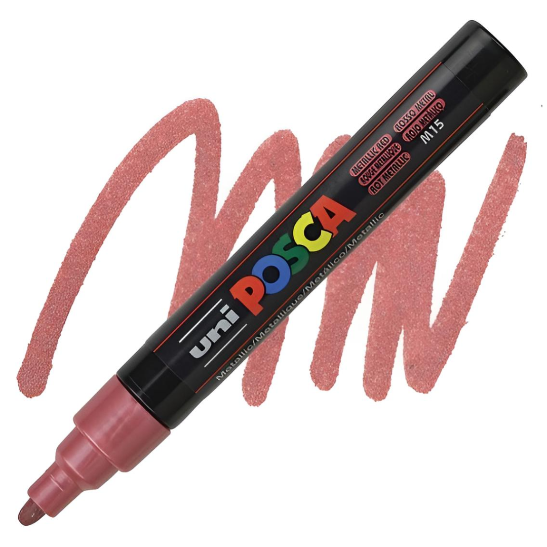 Μαρκαδόρος Posca 2.5mm Medium PC-5M – Μεταλλικό Κόκκινο