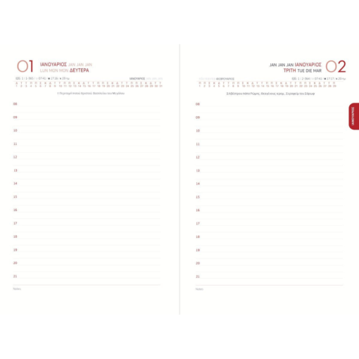 Alternative view of Ημερολόγιο Ημερήσιο 2026 Spiral Pyxis Μπεζ