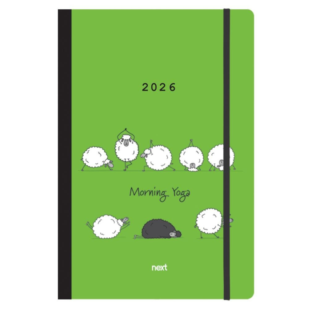 Next ημερολόγιο 2026 Trends Morning Yoga ημερήσιο flexi με λάστιχο 14x21εκ.