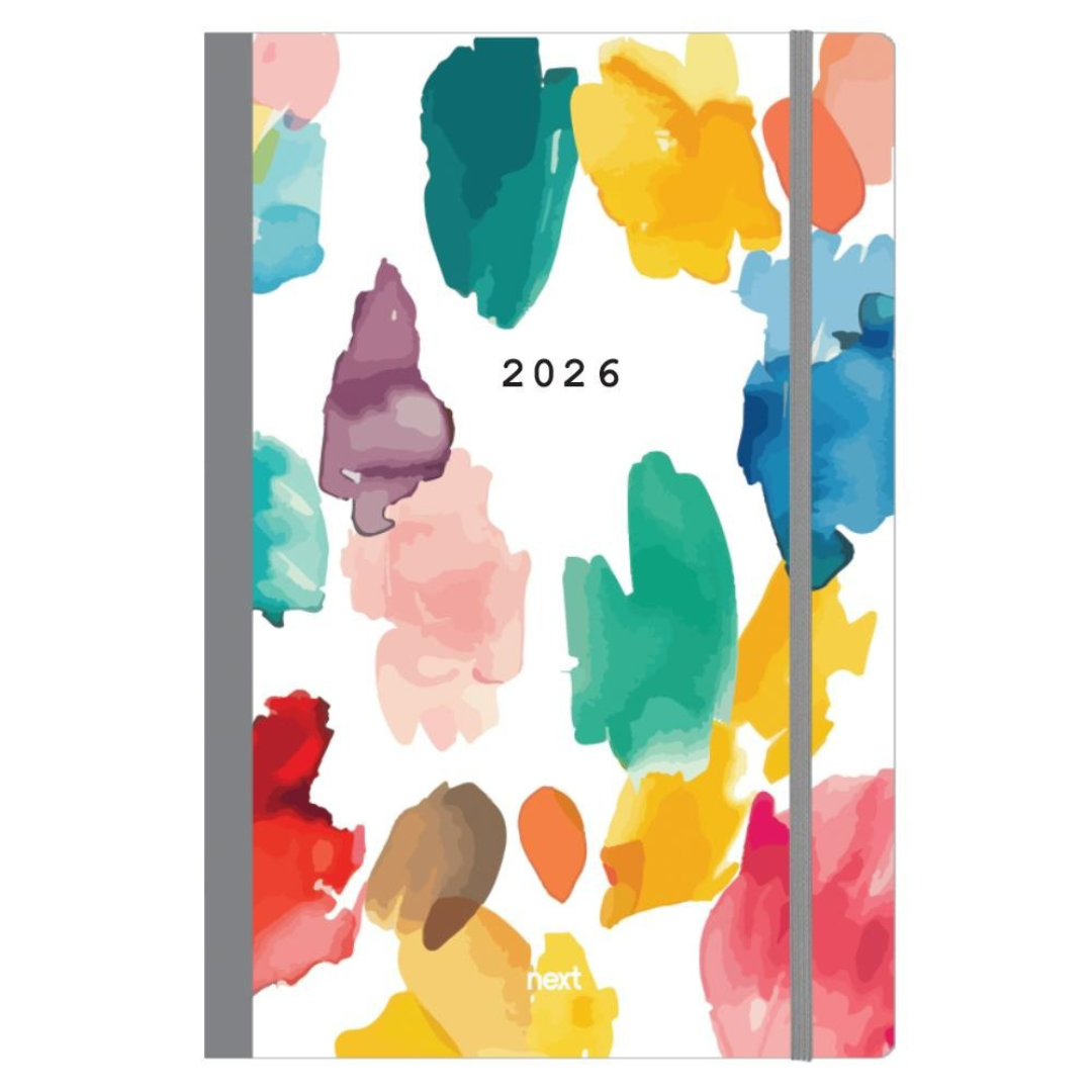Next ημερολόγιο 2026 Trends Watercolour ημερήσιο flexi με λάστιχο 12x17εκ.