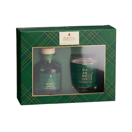 Alternative view of Σετ αρωματικό diffuser & κερί Χριστουγεννιάτικο Peacefull Woodland