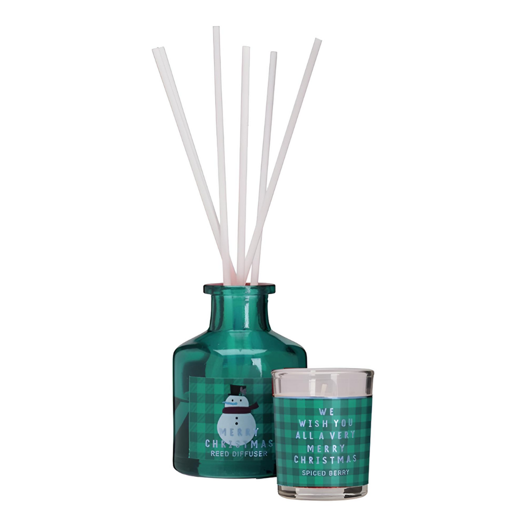 Σετ αρωματικό diffuser & κερί Χριστουγεννιάτικο Peacefull Woodland