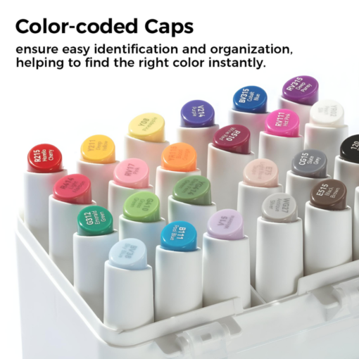 Alternative view of Ohuhu Kaala Alcohol Art Markers Σετ 24 Βασικά Χρώματα Chisel & Fine