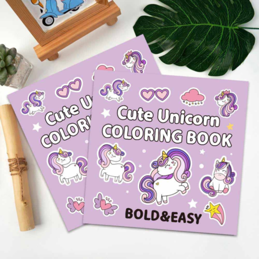 Alternative view of Colouring book Βιβλίο χρωματισμού Μονόκερος - Cute Unicorn Bold & Easy