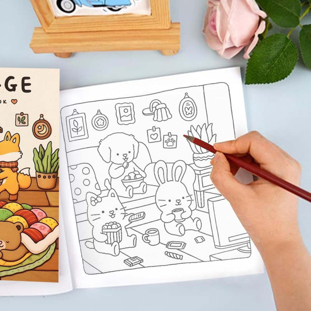 Colouring book Βιβλίο χρωματισμού Fuzz- Fuzzy Hygge - Image 6