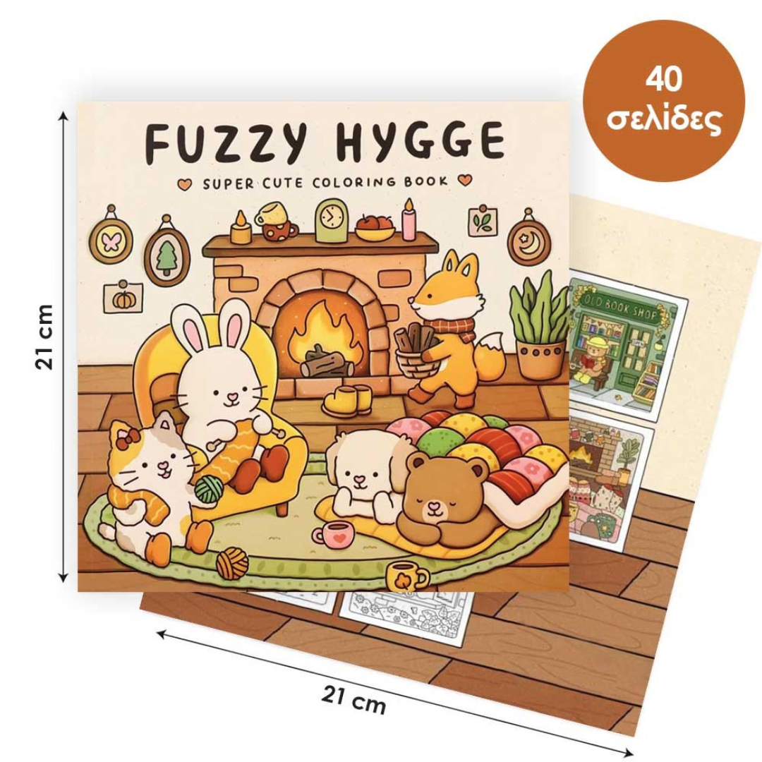 Colouring book Βιβλίο χρωματισμού Fuzz- Fuzzy Hygge - Image 7