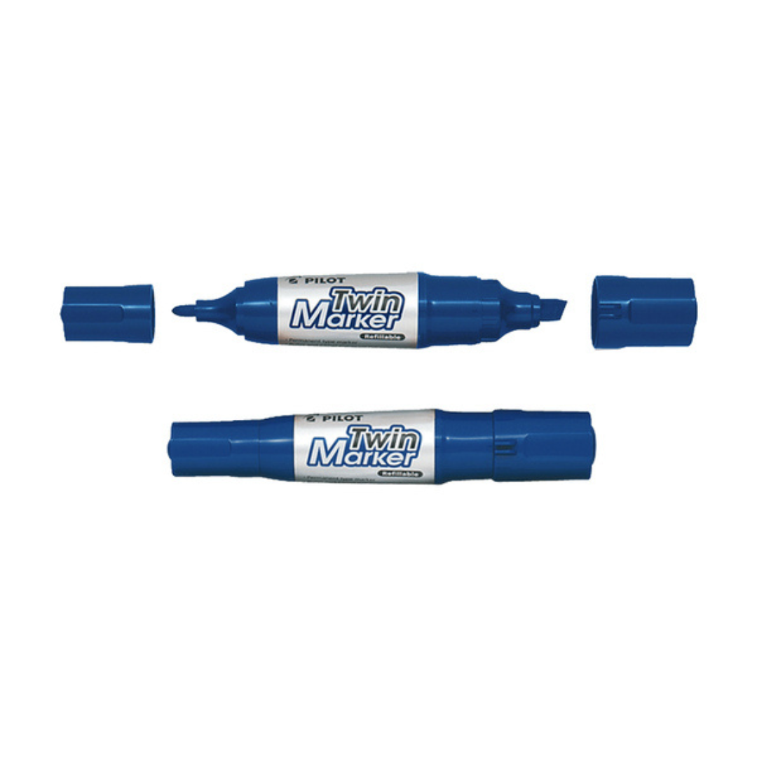Pilot Μαρκαδόρος Ανεξίτηλος TWIN MARKER JUMBO BROAD Μπλε BEGREEN