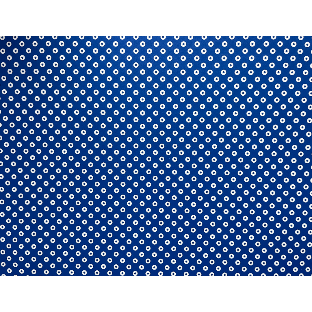 Χαρτόνι Δύο Όψεων "πουά λευκό-μπλε" 50x70εκ.