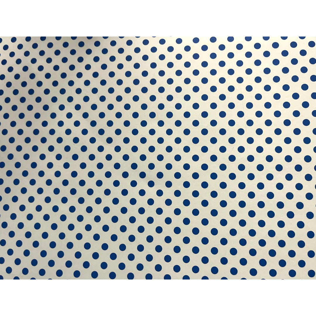 Χαρτόνι Δύο Όψεων "πουά λευκό-μπλε" 50x70εκ. - Image 2