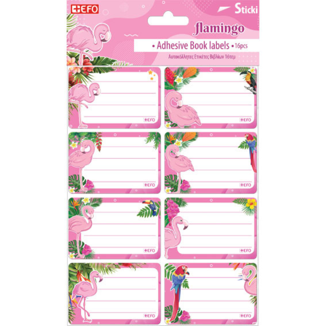 Ετικέτες Αυτοκόλλητες Sticki Flamingo 16τεμ